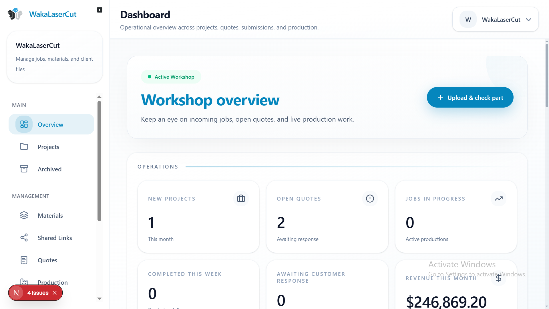 QuotifyCnc product preview